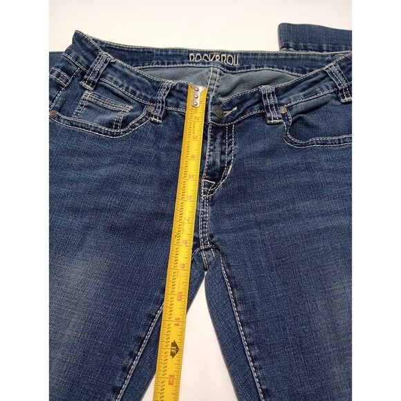 Rock & Roll Cowgirl Jeans Womens  31x34 High Rise Trouser Flare Medium Wash - Picture 6 of 14